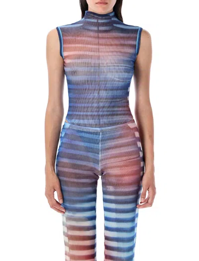 Jean Paul Gaultier Air Bodysuit In Blue