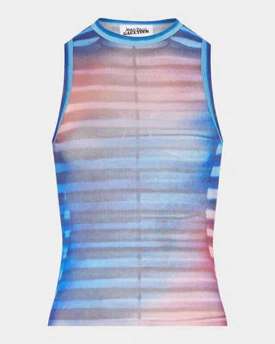 Jean Paul Gaultier Air Print Mesh Tank Top