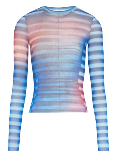 JEAN PAUL GAULTIER “AIR” PRINT MESH TOP