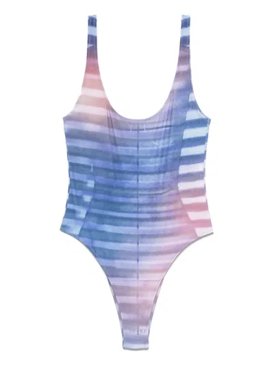 Jean Paul Gaultier Gestreifter Air Badeanzug
