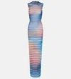 Jean Paul Gaultier Long Dress "air" In Blue