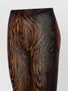 Jean Paul Gaultier Animal Print Sheer Fabric Trousers In Brown