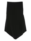 Jean Paul Gaultier Asymmetric Midi Skirt In Black
