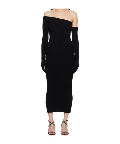 JEAN PAUL GAULTIER ASYMMETRIC NECKLINE DRESS