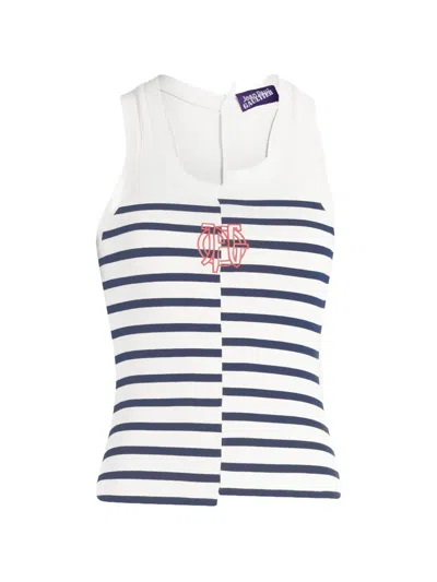 Jean Paul Gaultier Asymmetric Tank Top In White