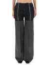 Jean Paul Gaultier Wide Leg Trousers Contrast Panels In Black