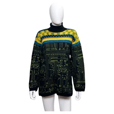 Pre-owned Jean Paul Gaultier A/w 1995 Cyber Wool Turtleneck In Black