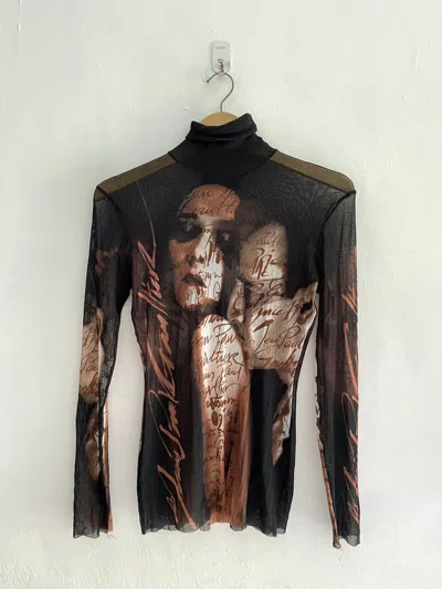 Pre-owned Jean Paul Gaultier Aw 97/98  Kissing Lovers Mesh Top