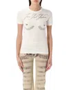 Jean Paul Gaultier Cotton Baby T-shirt Printed ''tattoo'' In Offwhite Black