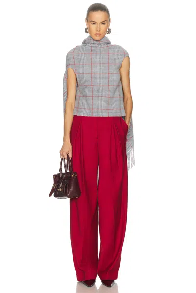 Jean Paul Gaultier Back Closure Scarf Draped Top In Gray