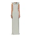 Jean Paul Gaultier Backless Belt Dress In Gray