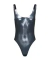 Jean Paul Gaultier Backless One-piece Swimsuit In Blue