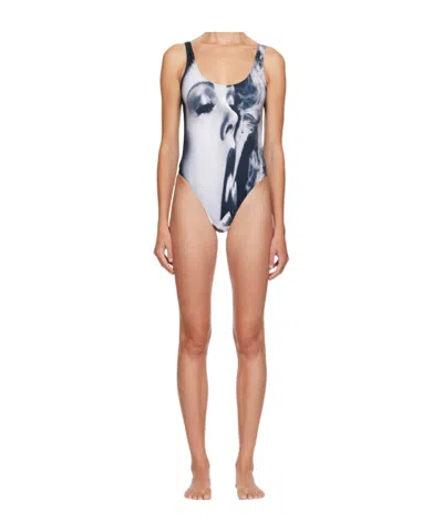 Jean Paul Gaultier Backless One-piece Swimsuit In White