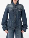 Jean Paul Gaultier Balloon-sleeve Denim Jacket In Blue