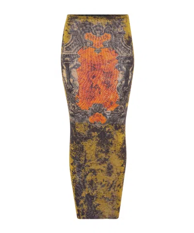 Jean Paul Gaultier Baroque-print Skirt In Multi