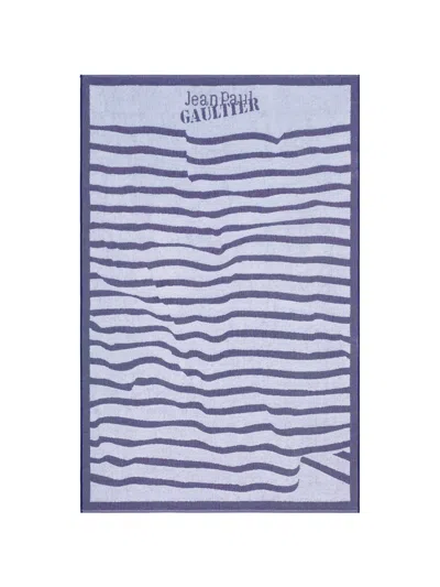 Jean Paul Gaultier Beach Towel Mariniere In Blue