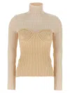 Jean Paul Gaultier Corset Sweater Sweaters And Cardigans White In Brown