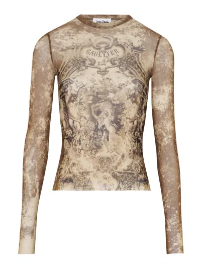 JEAN PAUL GAULTIER BEIGE MDAILLON TOP
