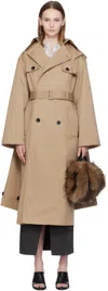 Jean Paul Gaultier Beige 'the Hooded' Trench Coat In Brown
