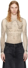 Jean Paul Gaultier Beige 'the Je T'aime' T-shirt In 6900-lightbeige/blac