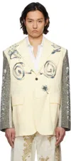 Jean Paul Gaultier Multi-tattoo Blazer In 0001-black/white