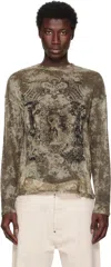 Jean Paul Gaultier Beige 'the Oversized Médallion' Top In Brown
