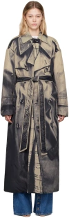 JEAN PAUL GAULTIER BEIGE 'THE TROMPE L'ŒIL' TRENCH COAT