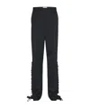 Jean Paul Gaultier Straight Leg Wool Trousers In Black