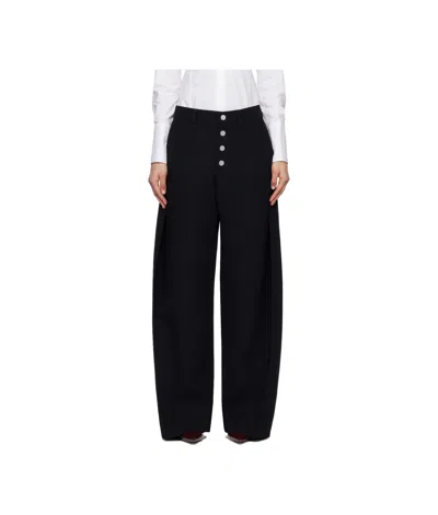 Jean Paul Gaultier Belt Loops Slacks In Black