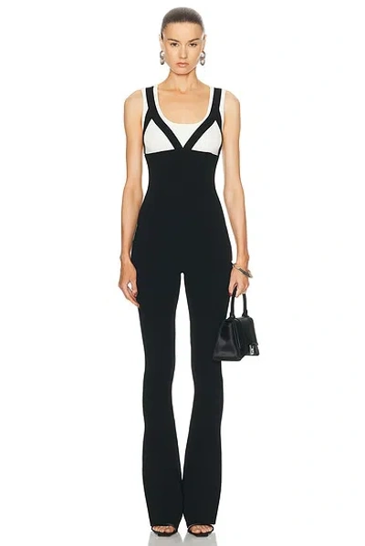 Jean Paul Gaultier The Madone Knit Jumpsuit In White & Black