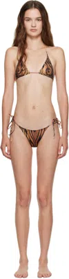 Jean Paul Gaultier Black & Brown 'the Wood' Bikini