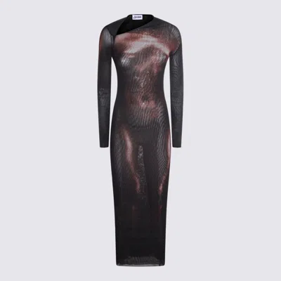 JEAN PAUL GAULTIER BLACK AND DARK RED DRESS