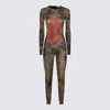 Jean Paul Gaultier Graphic Print Full-length Dress With Long Sleeves
