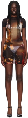 Jean Paul Gaultier Black & Red 'the Pigalle' Minidress In 00301550-black/red/o