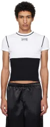 Jean Paul Gaultier Black & White 'le Color Block' T-shirt In 0100-white/black