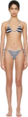 Jean Paul Gaultier Black & White 'the Body Morphing' Bikini In 0100 White/black