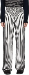 JEAN PAUL GAULTIER BLACK & WHITE 'THE BODY MORPHING' JEANS