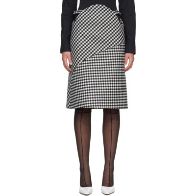 Jean Paul Gaultier Checked Wool-blend Midi Skirt In Multi