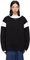 Jean Paul Gaultier Black & White 'the Petit Grand' Sweatshirt In 0100-white/black