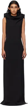 Jean Paul Gaultier Black Backless Belt Maxi Dress