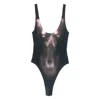Jean Paul Gaultier Body-print Swimsuit In Black
