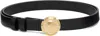 Jean Paul Gaultier Black Champagne Cork Leather Belt In Black