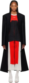 Jean Paul Gaultier Black Corset Suit Coat In 0000-black/black