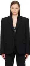 Jean Paul Gaultier Einreihiger Blazer Mit Corsage In 00 Black