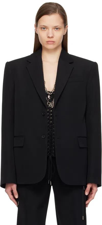 Jean Paul Gaultier Einreihiger Blazer Mit Corsage In Black