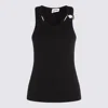 Jean Paul Gaultier Tank Top With Gold-tone Hardware And Ribbed Texture In Black