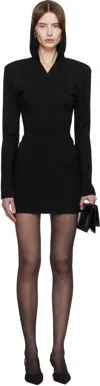 Jean Paul Gaultier Black Crepe Minidress In 00 Black