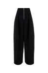 Jean Paul Gaultier Womens Black The Heavy Crepe Bonded Wide-leg High-rise Woven Trousers In Black