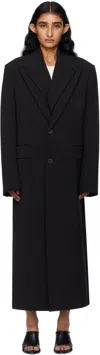 Jean Paul Gaultier Black Double Layer Body Detail Coat