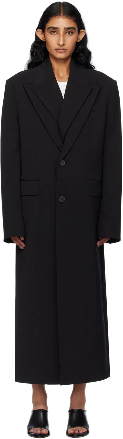 Jean Paul Gaultier Black Double Layer Body Detail Coat